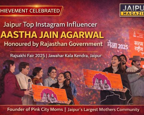 Jaipur top Instagram influencer Aastha Jain Agarwal honoured by Rajasthan Government at Rajsakhi National Fair 2025 in Jawahar Kala Kendra
